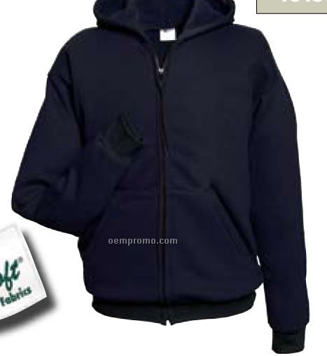 Indura Ultra Soft Fleece Full Zip Hooded Sweatshirt (Navy)