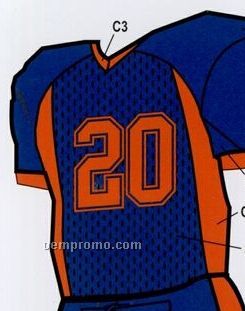 Adult Custom Football Uniform Jersey W/ Side Dazzle