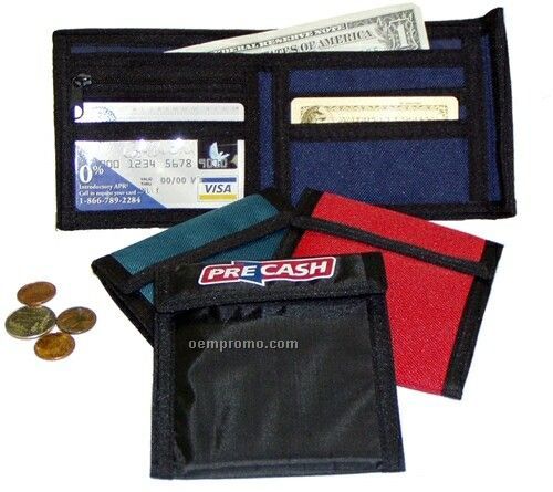 Bi-fold Wallet W/ Inside Zipper Pocket (4-1/6"X4-1/2")
