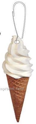 Ice Cream Cone Zipper Pull