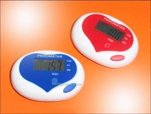 Sweetheart Pedometer With Heart Shape Accent