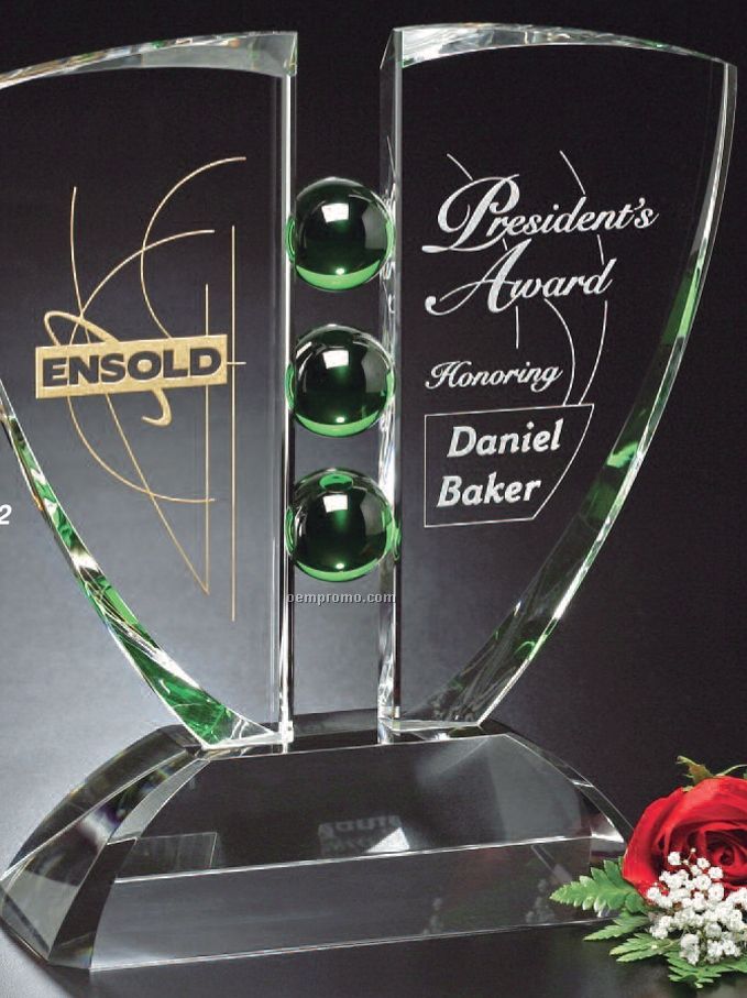 Emerald Gallery Pinion Award (9"X12"X3 1/2")