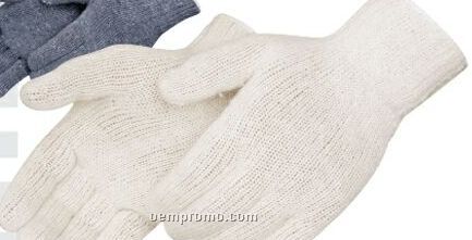 Fingerless Natural Cotton/ Polyester Blend Work Gloves (S&L)
