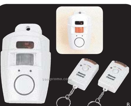 Mitaki-japan Motion Sensor Alarm Set With 2 Keychain Remotes