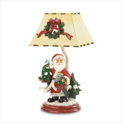Santa Candle Lamp With Metal Shade