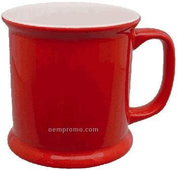 13.5 Oz. Red Two-tone Ceramic Vip Mug W/White Interior