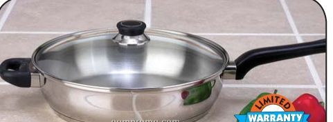 Chef's Secret 12" Stainless Steel Fry Pan With Cover
