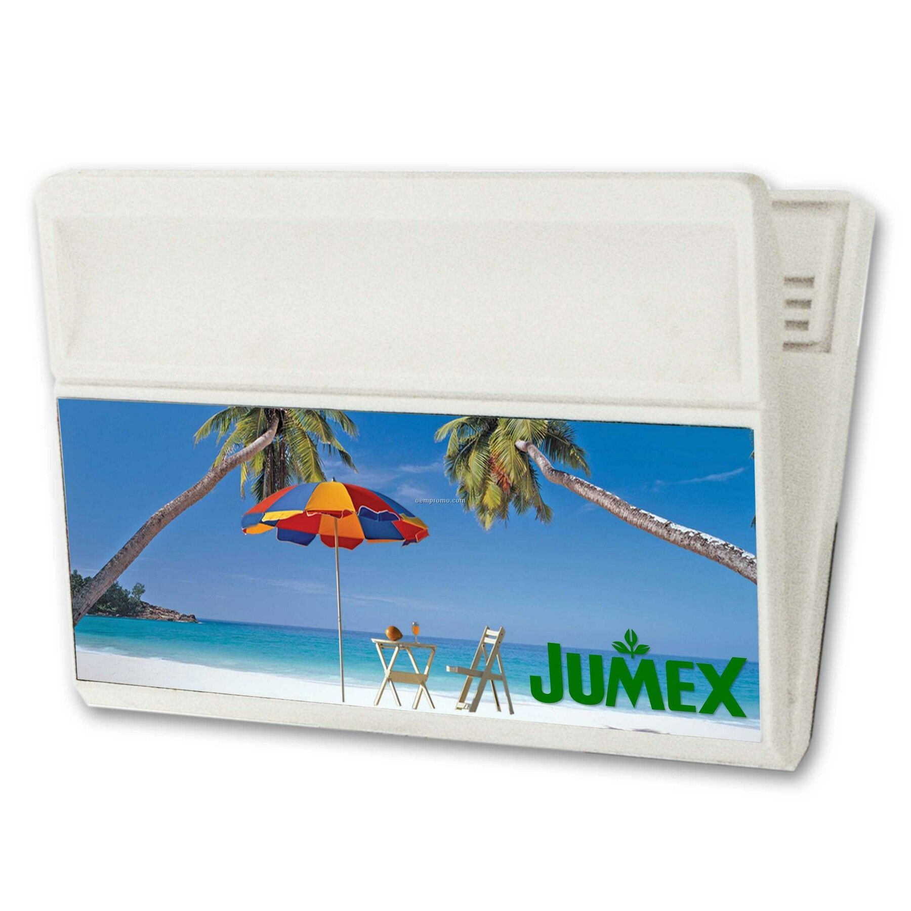 Large Magnetic Clip W/ 3d Lenticular Image Of A Tropical Beach (Custom)
