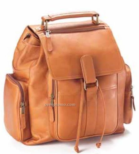 Top Handle Pocket Backpack - Vachetta Leather
