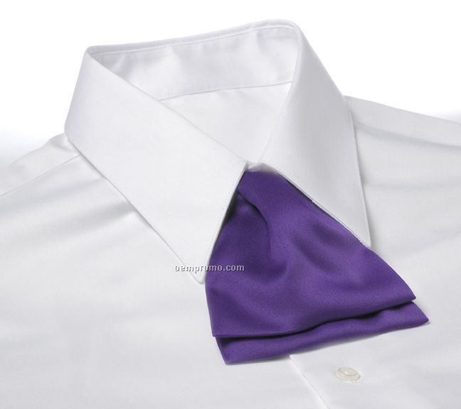 Wolfmark Polyester Satin Adjustable Band Cascade Tie - Purple