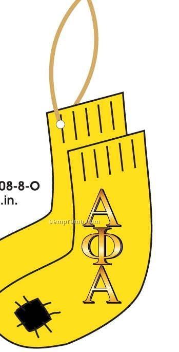 Alpha Phi Alpha Fraternity Socks Ornament W/ Mirror Back (8 Square Inch)