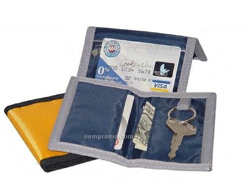 Bi-fold Wallet With Inside Key Ring (4-3/4