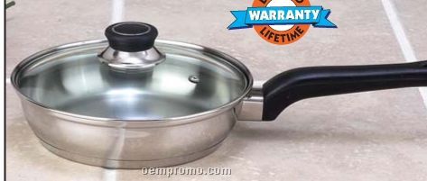 Chef's Secret 8" Stainless Steel Fry Pan With Cover