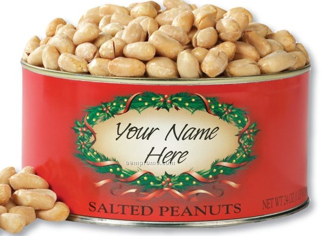 Salted Gourmet Virginia Peanuts W/ Custom Label 16 Oz.