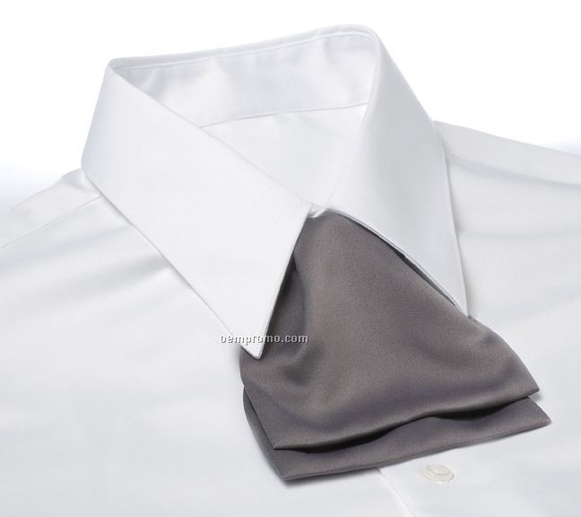 Wolfmark Polyester Satin Adjustable Band Cascade Tie - Dark Gray
