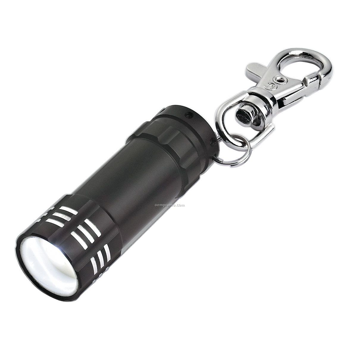 Black Flashlight W/ Key Clip