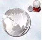 Continents-etched Globe - Small