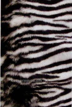 Dyed Zebra Design Rabbit Fur Pelt