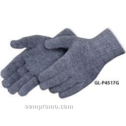 Gray Cotton/ Polyester Blend Work Gloves (S-l)