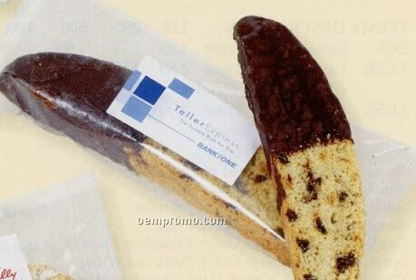 Individually Wrapped Large Chocolate Dipped Biscotti