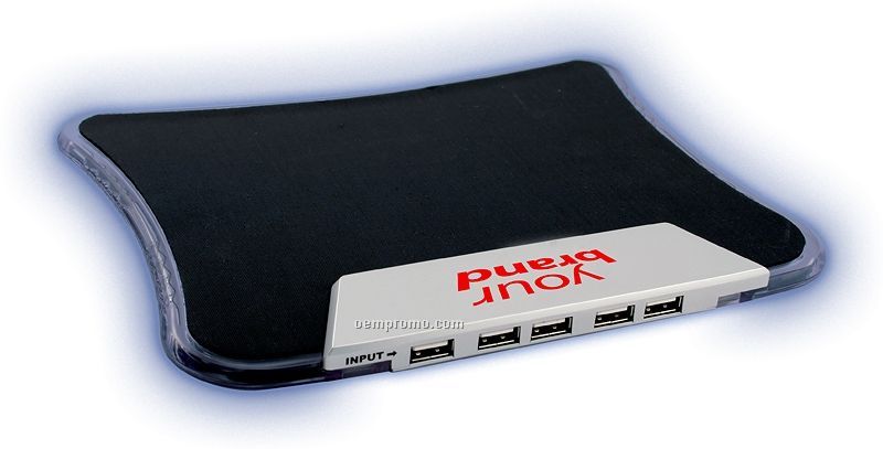 Mousepad With Built-in 4 Port USB 11 Hub
