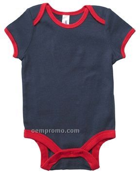 Bella Baby Infant 5.8 Oz. Baby Rib Contrast Two Tone One Piece