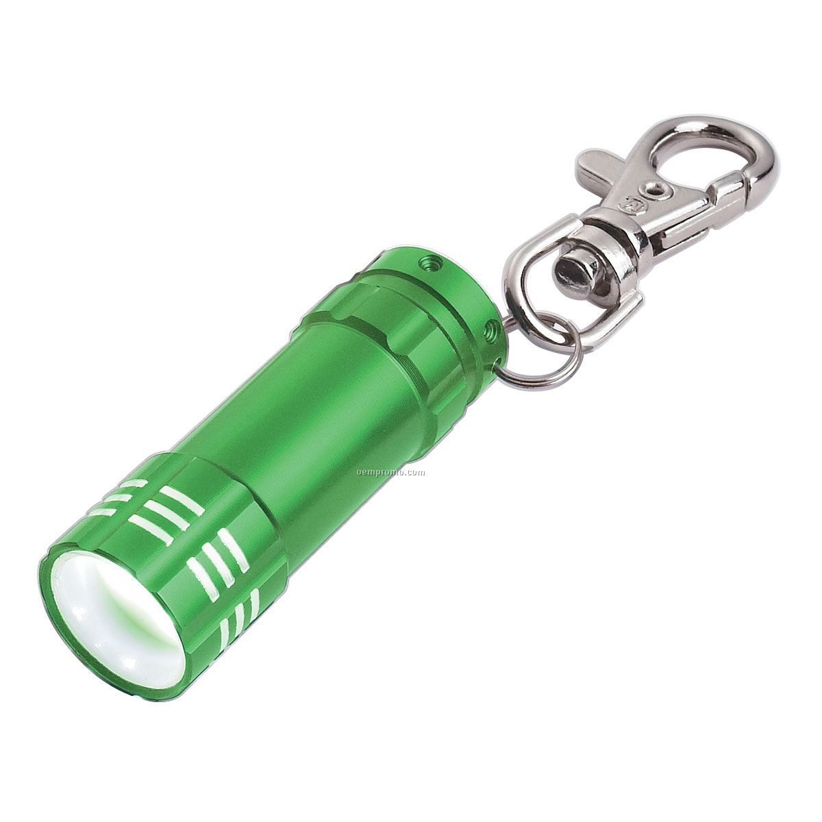Green Flashlight W/ Key Clip
