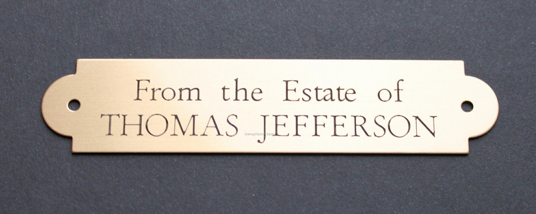 Name Plate Rotary Engraved Satin Brass (3" W X 1/2" H)