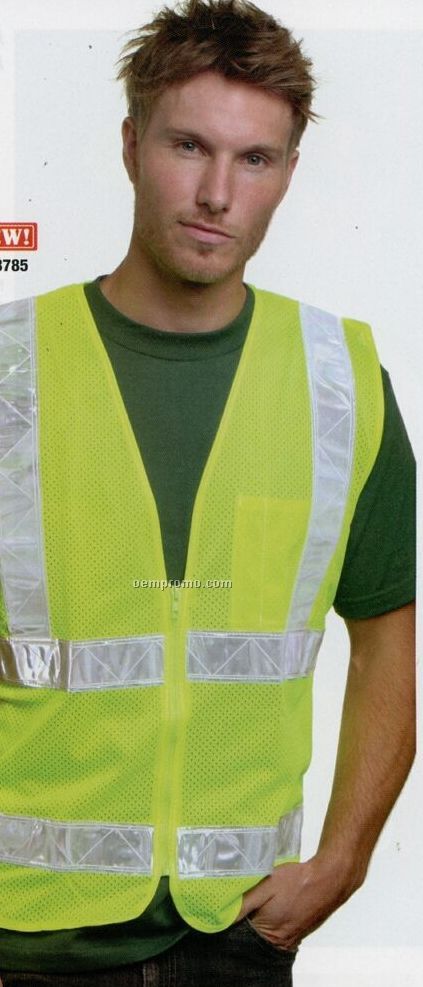 Bayside Mesh Safety Vest W/ 2 Tone