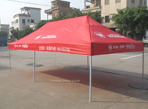 pop up tent with company logo