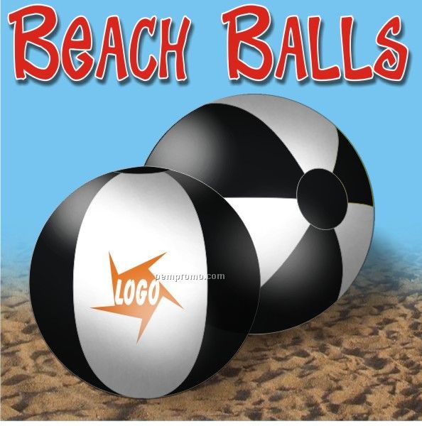 Black & White Beach Ball (16")