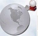 Oceans-etched Globe - Large