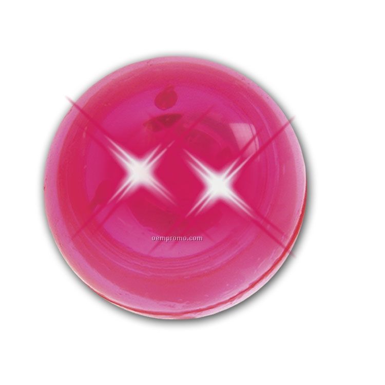 Pink Light Up Ball W/ Red LED