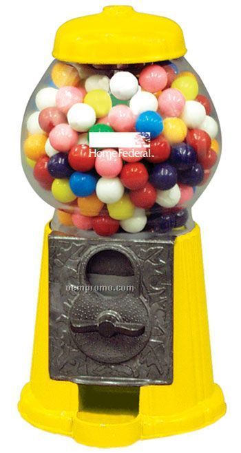Yellow 9" Gumball / Candy Dispenser Machine