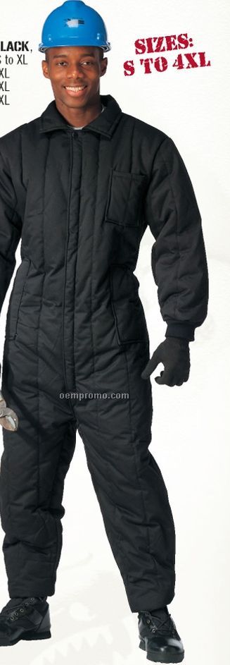 Adult Black Insulated Coveralls