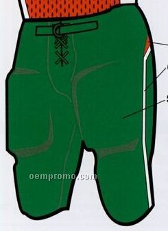Adult Custom Football Uniform Pants W/ Side Piping & Back Contrast Stripe