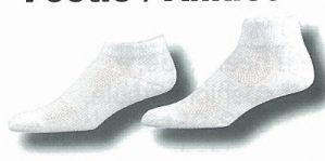 Half Cushioned Sole Heel & Toe Footie Socks W/ Mesh Upper (7-11 Medium)