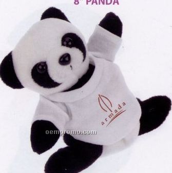 Laying Panda Bear Beanie Stuffed Animal