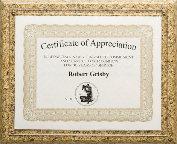 Slide-in Dakota Burl Certificate Plaques (Natural)