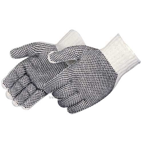 Men's & Ladies' Cotton/ Polyester Glove W/ Pvc 2-sided Pvc Dots