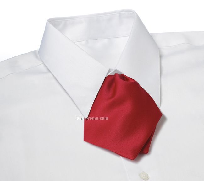 Wolfmark Polyester Satin Adjustable Band Tulip Bow Tie - Red