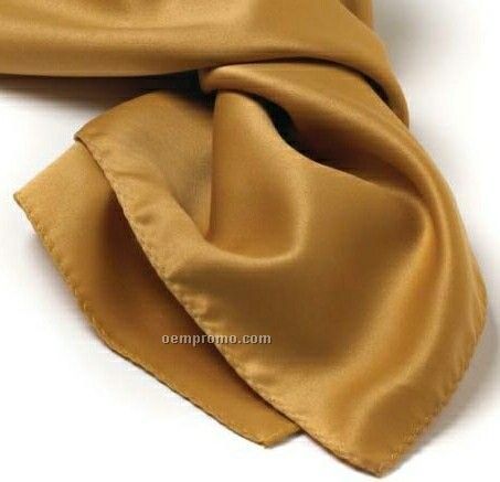 Wolfmark Solid Series Vegas Gold Polyester Satin Scarf (21"X21")
