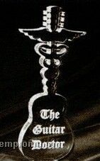 Acrylic Paperweight Up To 20 Square Inches / Guitar With Caduceus