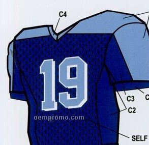 Adult Custom Football Uniform Jersey W/ Contrast Shoulder