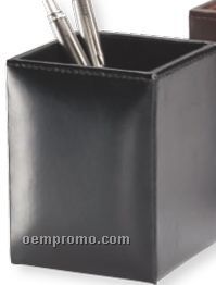 Black Econo-line Leather Pencil Cup