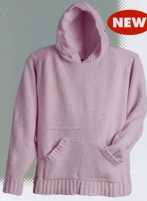 Ladies Hooded Pullover Chenille Sweater
