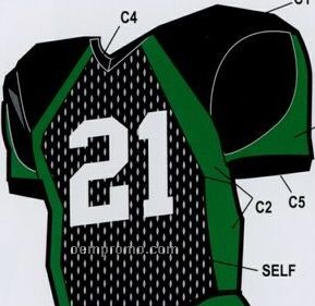 Adult Custom Football Uniform Jersey W/ Front & Side Dazzle