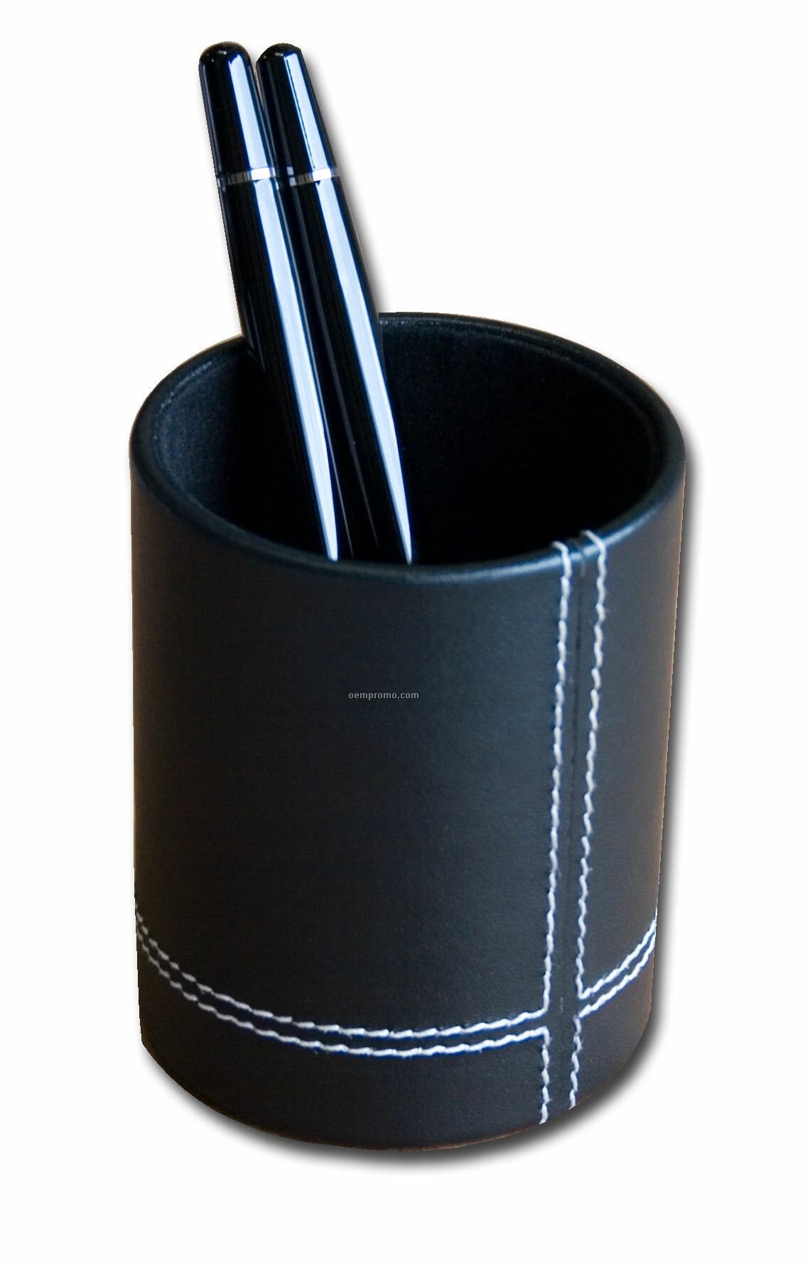 Black Eco-friendly Leather Pencil Cup