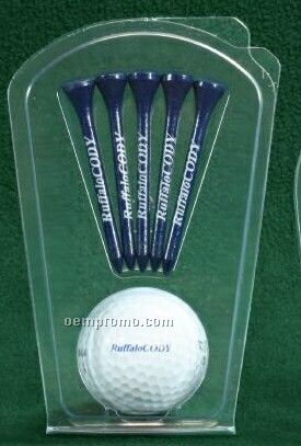 Golf Tee Pack With 1 Callaway Warbird Golf Ball & Five 2 3/4
