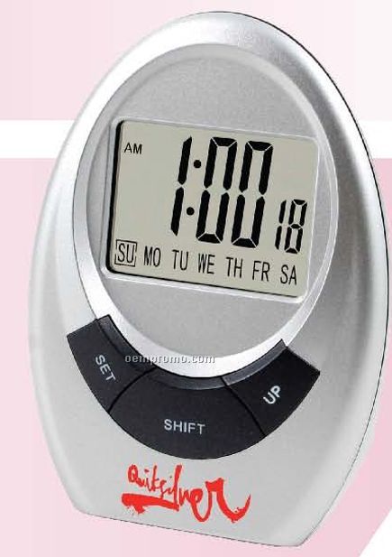 Large Round Translucent Digital Alarm Clock